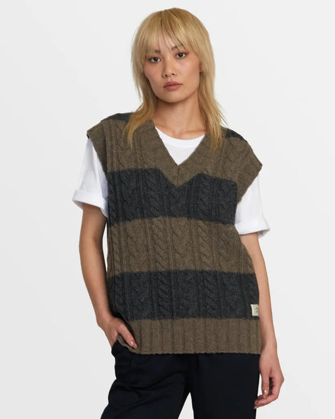 RVCA Womens Sweater Chefs Kiss Sweater Vest