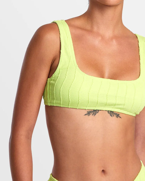 RVCA Womens Bikini Top Chevy Grooves Laceback Bralette