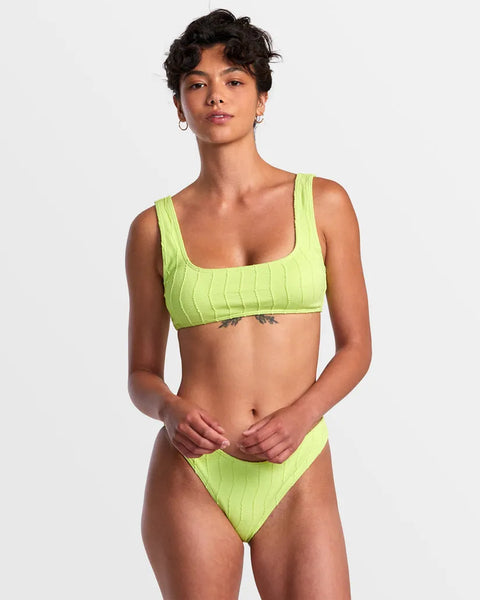 RVCA Womens Bikini Top Chevy Grooves Laceback Bralette