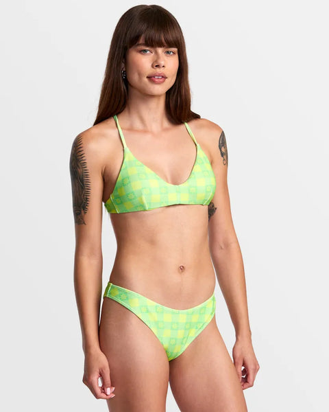 RVCA Womens Bikini Top Picnic Crossback Triangle