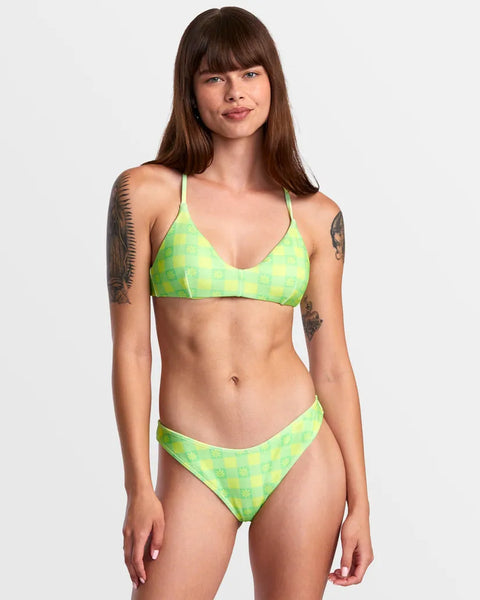 RVCA Womens Bikini Top Picnic Crossback Triangle