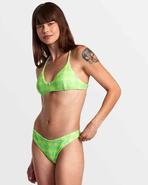 RVCA Womens Bikini Top Picnic Crossback Triangle