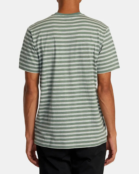 RVCA Mens Shirt Magnolia Stripe Pocket Tee