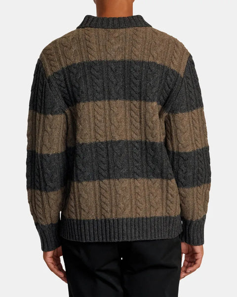 RVCA Mens Sweater Chefs Kiss Cardigan