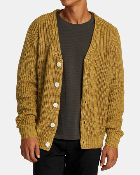 RVCA Mens Sweater Vacancy Cardigan