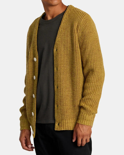 RVCA Mens Sweater Vacancy Cardigan