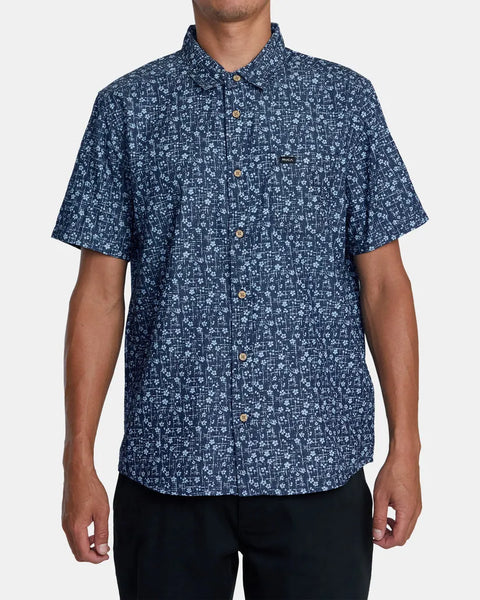 RVCA Mens Woven Frame Chambray