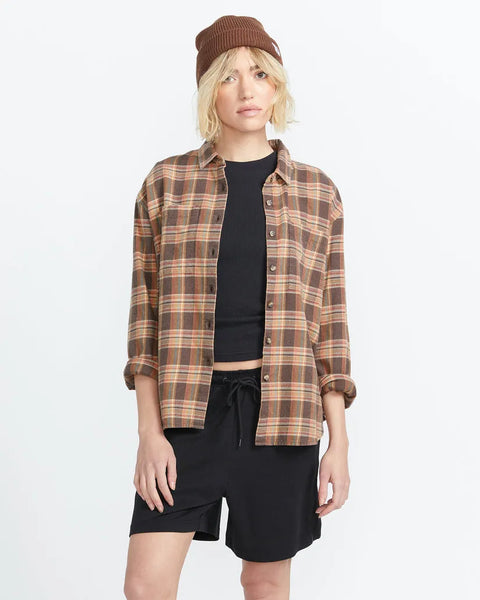 Volcom Womens Shirt Plaid To Meet U 2