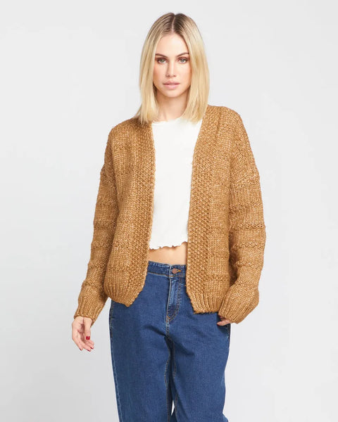 Volcom Womens Sweater Deserts Edge Cardigan