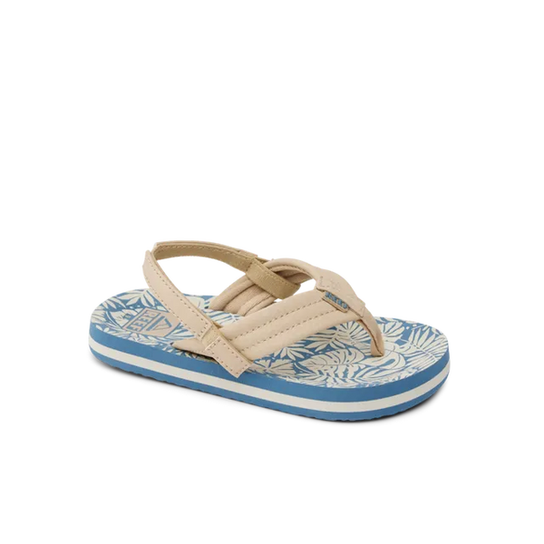 Reef Kids Sandals Little Ahi Blue/Tan Palm