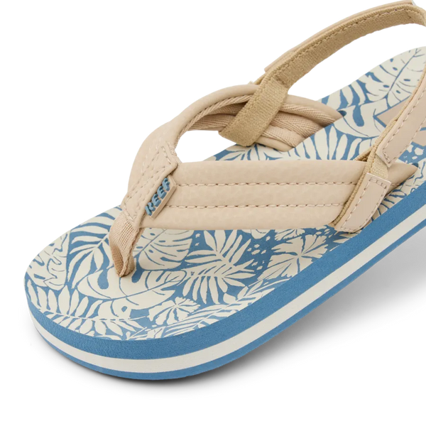 Reef Kids Sandals Little Ahi Blue/Tan Palm