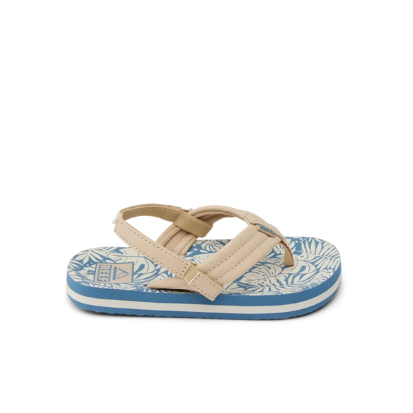 Reef Kids Sandals Little Ahi Blue/Tan Palm