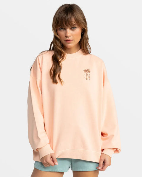 Roxy Womens Sweatshirt Lineup Oversize Crew Neck