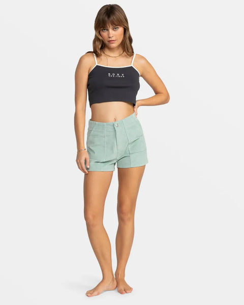 Roxy Womens Shorts Sessions High Waist Corduroy