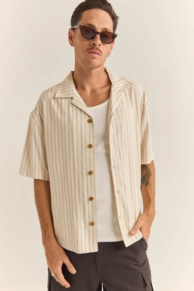 Rhythm Mens Woven Relaxed Stripe