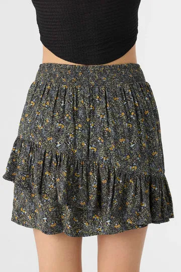 Oneill Womens Skirt Ella Ava Ditsy Tiered Mini