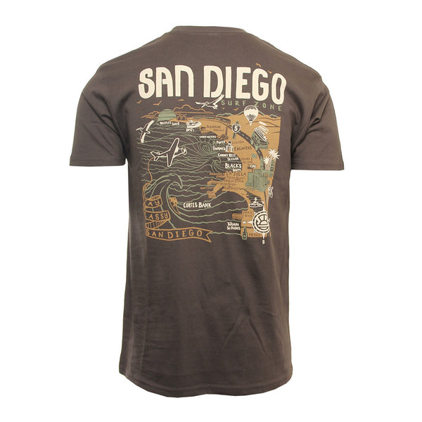 Hansen Mens Shirt San Diego Map