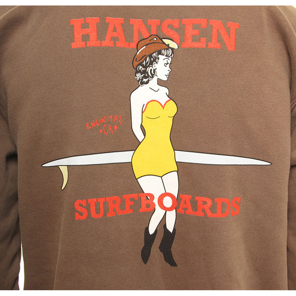 Hansen Mens Sweatshirt Cowgirl Crew