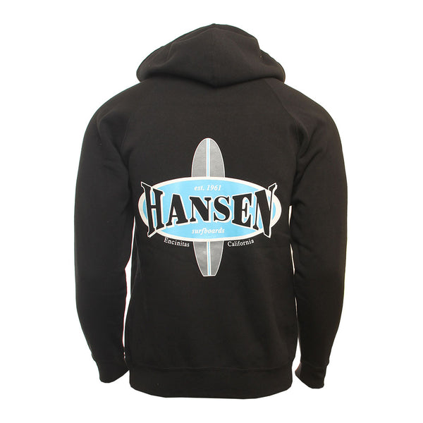 Hansen Mens Sweatshirt Surfboard New Zip Hoodie