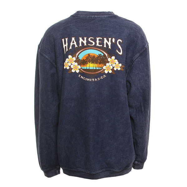 Hansen Womens Sweatshirt Paradise Corded Crew