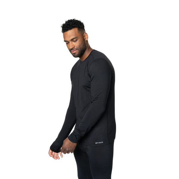 Hot Chillys Mens Base Layers Micro-Elite Chamois Crewneck