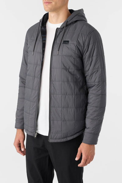 Oneill Mens Jacket Glacier Hood Reversible Superfleece