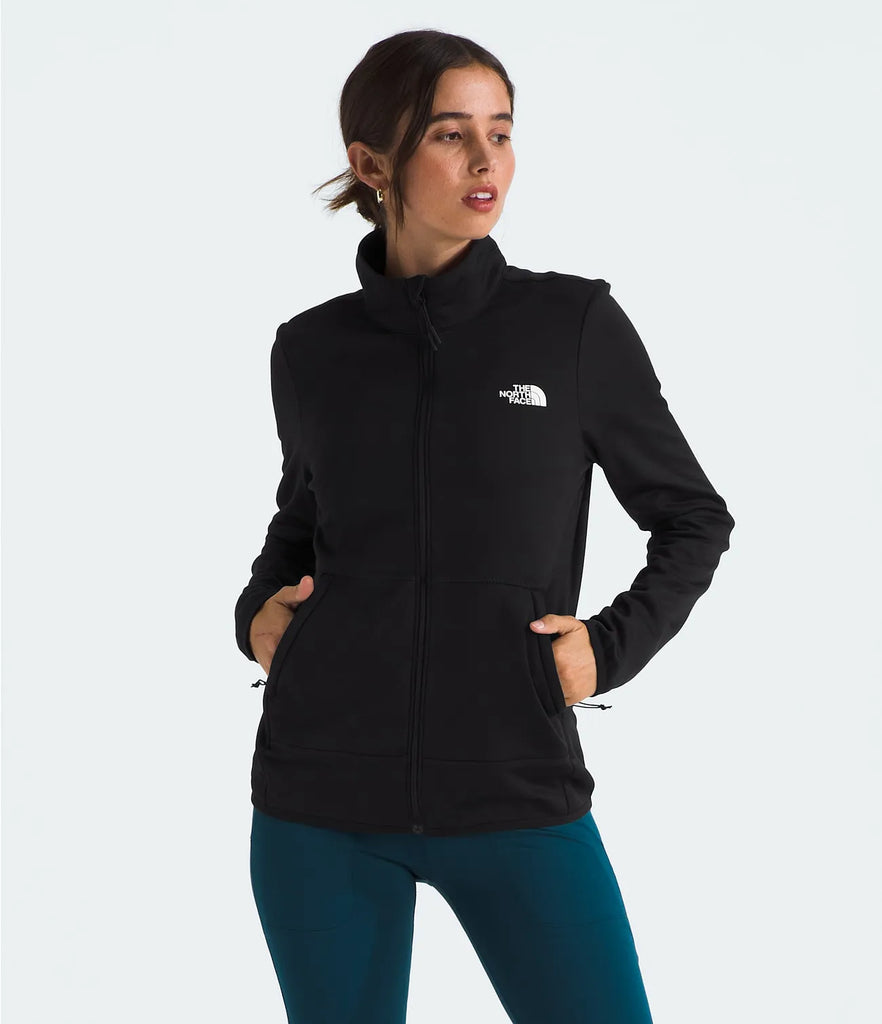 The North Face Canyonlands Full Zip Fleece Jacket Women s White Dune Heather Xs