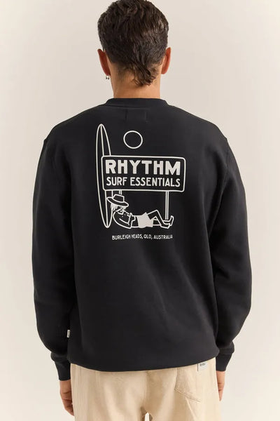 Rhythm Mens Sweatshirt Siesta Fleece Crew