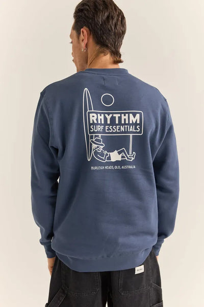 Rhythm Mens Sweatshirt Siesta Fleece Crew