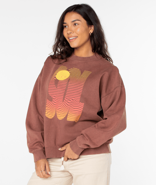 Roxy Womens Sweatshirt Lineup Oversized Crew