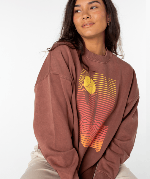 Roxy Womens Sweatshirt Lineup Oversized Crew