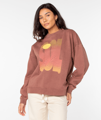 Roxy Womens Sweatshirt Lineup Oversized Crew