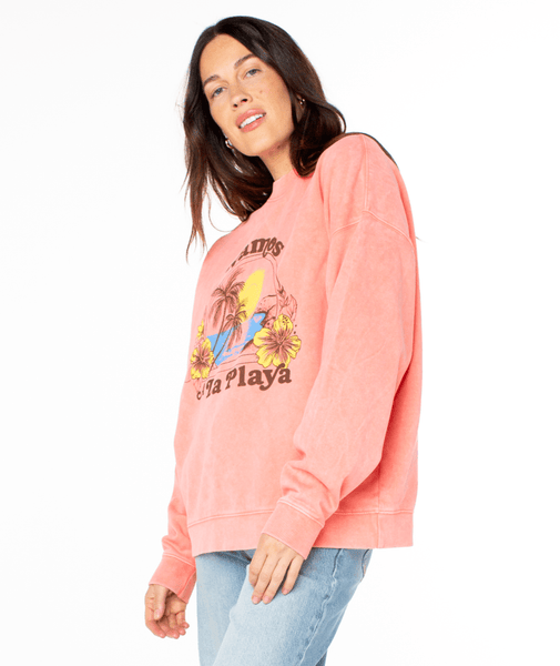 Roxy Womens Sweatshirt Lineup Oversized Crew