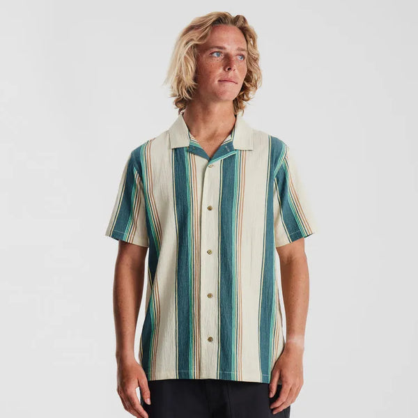 Roark Revival Mens Woven Gonzo Camp Collar