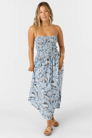 Oneill Womens Dress Devyn Palmetto Floral Midi