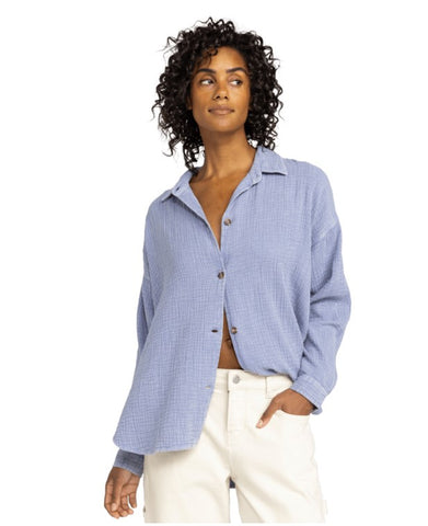 Roxy Womens Shirt  Morning Time Washed