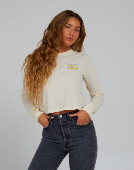 Salty Crew Womens Shirt Boardwalk Long Sleeve Crop