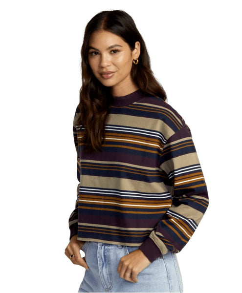 RVCA Womens Shirt Kinney Long Sleeve