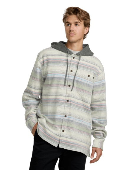 Billabong Mens Shirt Baja Hooded Long Sleeve Flannel