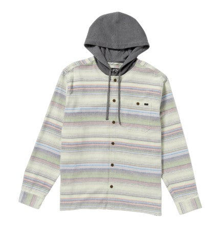 Billabong Mens Shirt Baja Hooded Long Sleeve Flannel