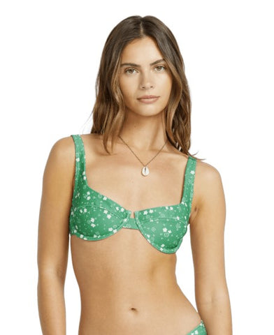 Billabong Womens Bikini Top In The Green Kate Underwire