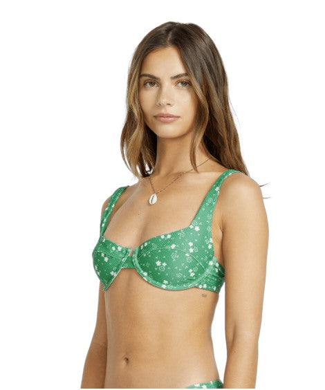 Billabong Womens Bikini Top In The Green Kate Underwire