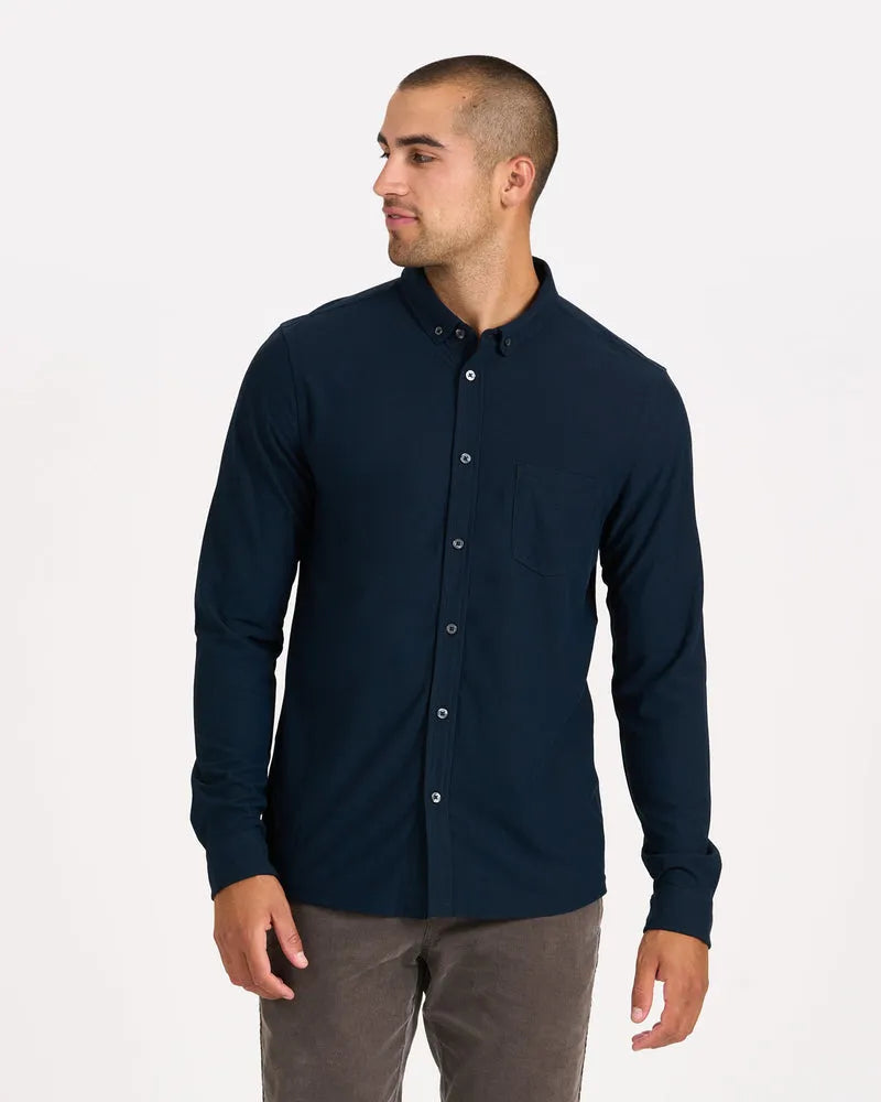 Long-Sleeve Ace Button-Down, Grey Button Down