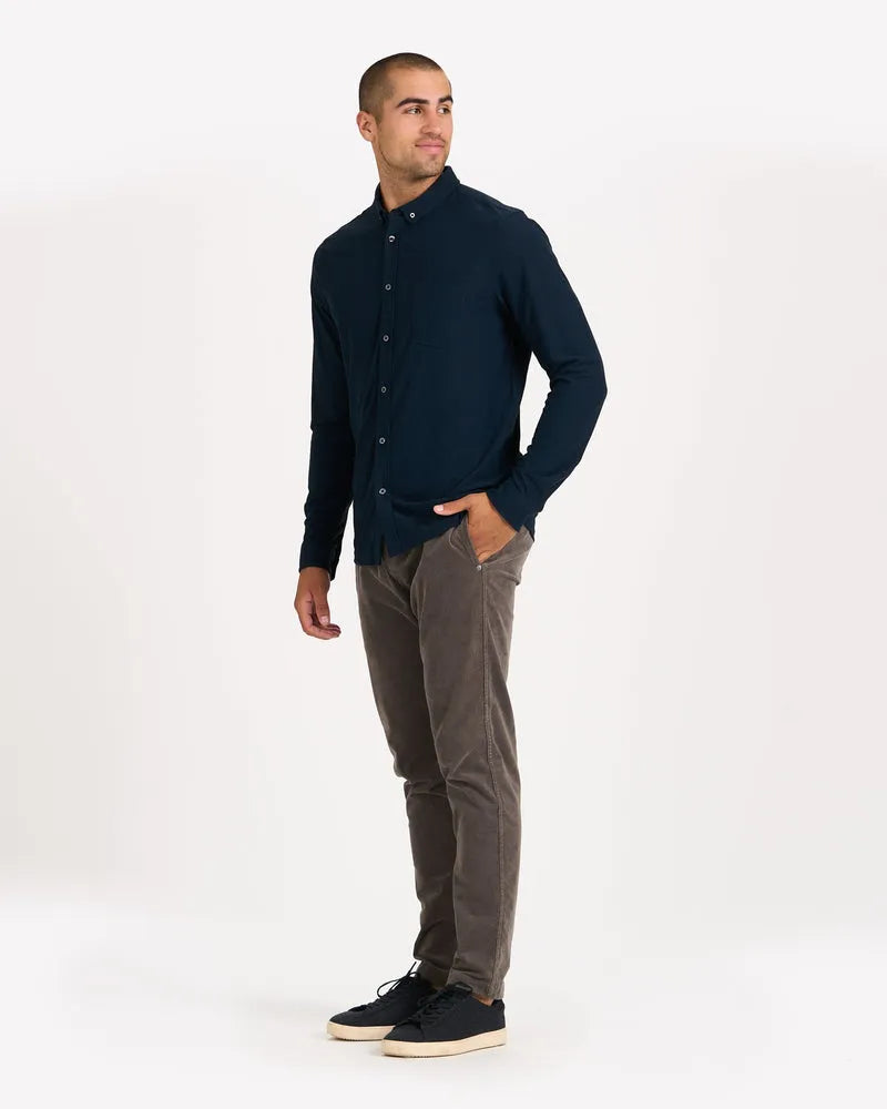 Long-Sleeve Ace Button-Down, Grey Button Down