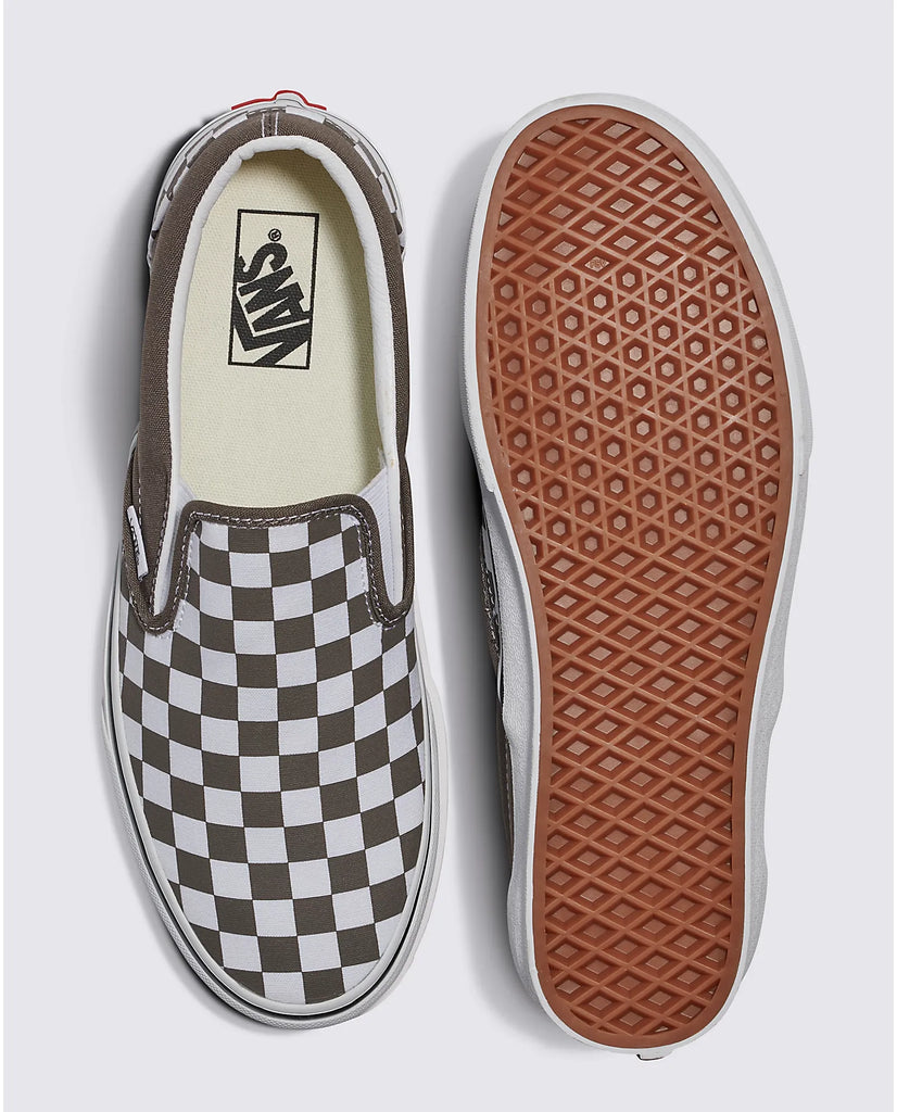 Gingham vans slip on online