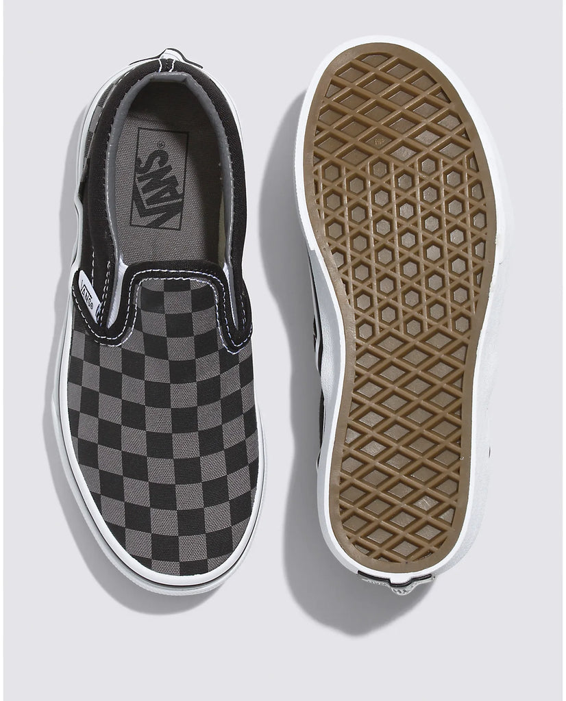 Grey slip on vans kids best sale