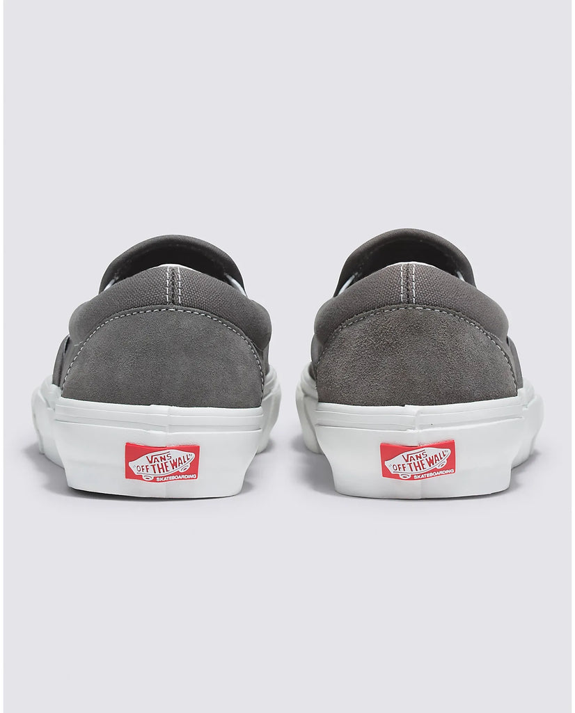 Men's gray slip on fashion vans