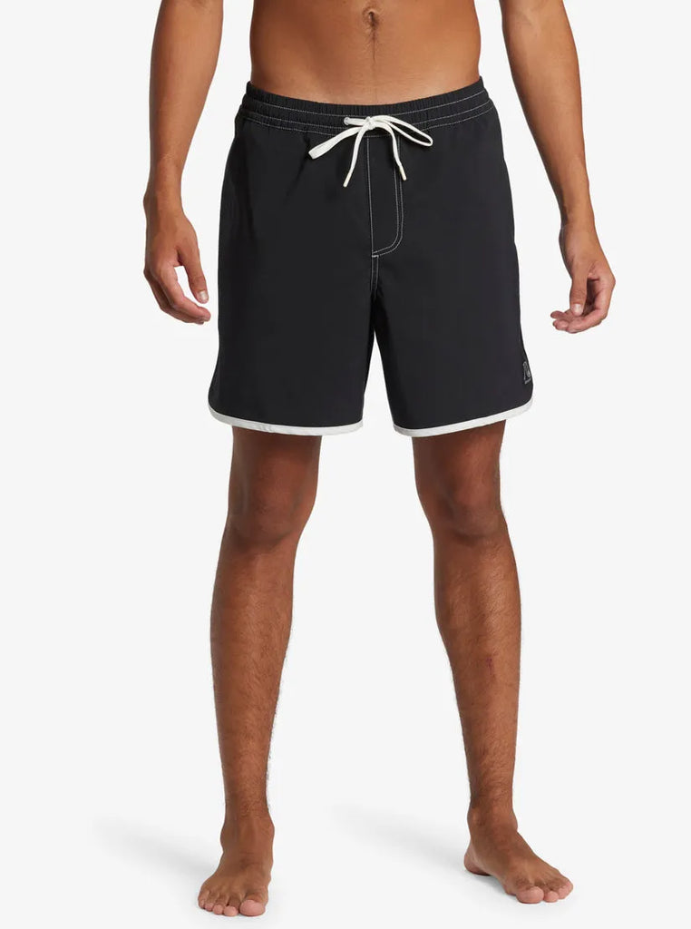 Quiksilver Men s Original Scallop 17 Volley Board Shorts Black M