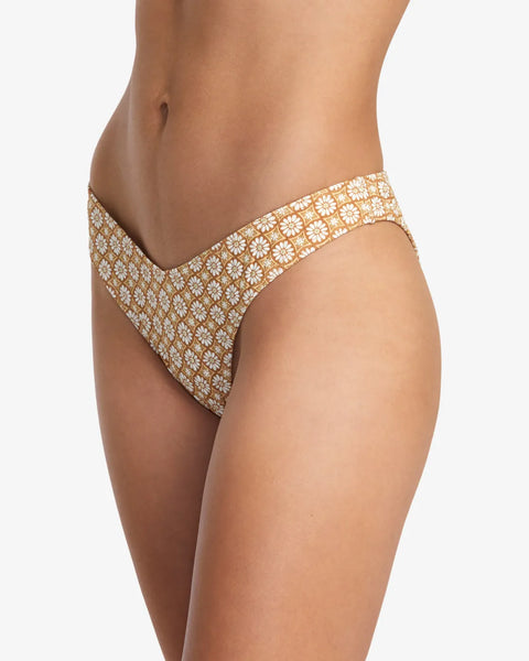 RVCA Womens Bikini Bottoms Lotus V FT Medium French