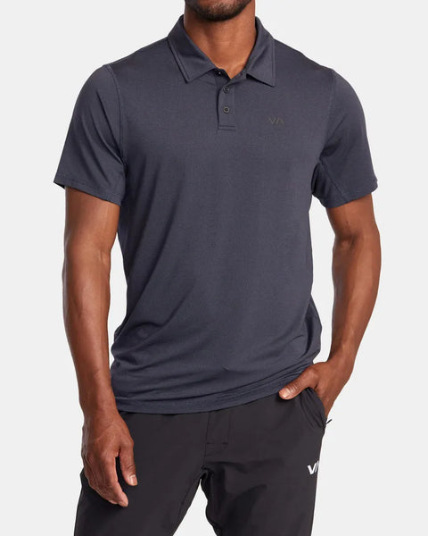 RVCA Mens Knit VA Sport Vent Technical Polo